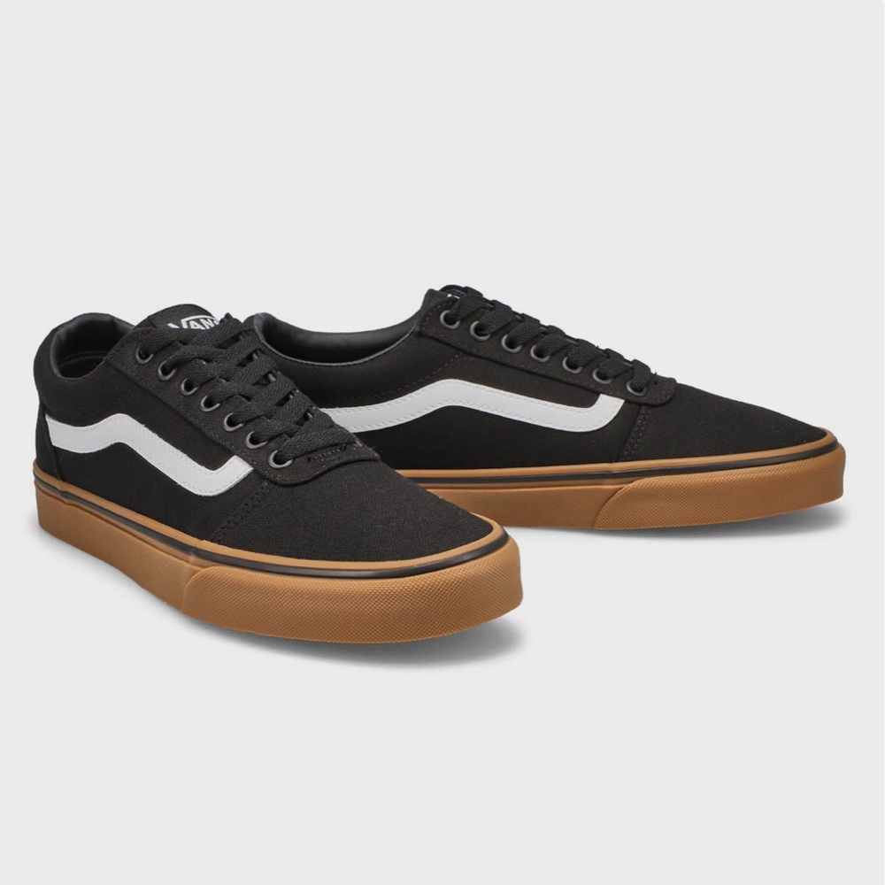 Vans Classic Black and White with Gum Sole